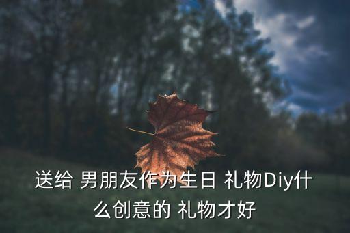 送给 男朋友作为生日 礼物Diy什么创意的 礼物才好
