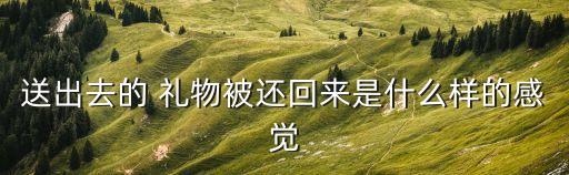 送出去的 礼物被还回来是什么样的感觉