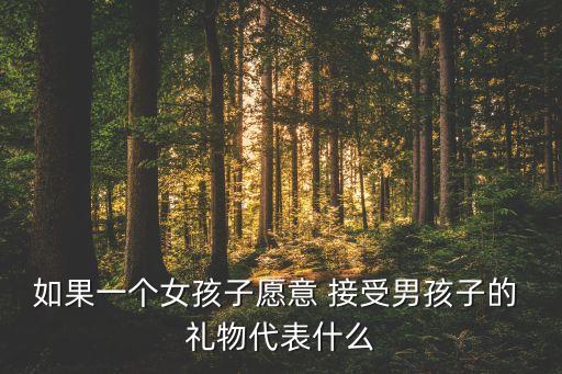 如果一个女孩子愿意 接受男孩子的 礼物代表什么