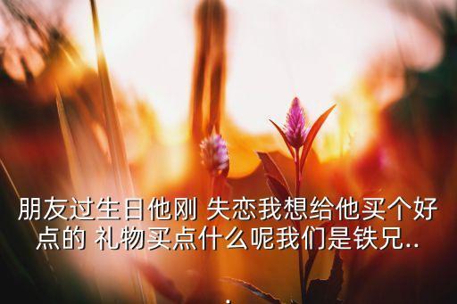 朋友过生日他刚 失恋我想给他买个好点的 礼物买点什么呢我们是铁兄...