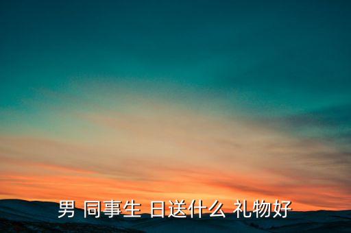 男 同事生 日送什么 礼物好