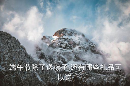  端午节除了送粽子,还有哪些礼品可以送