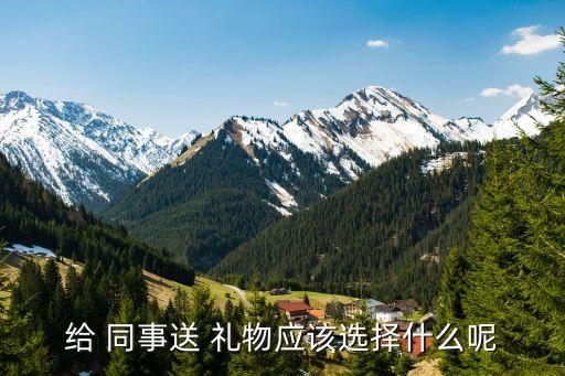 给 同事送 礼物应该选择什么呢