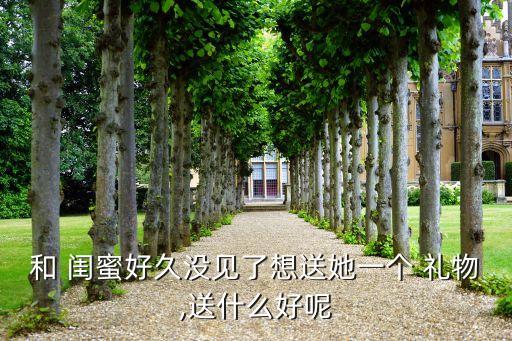 和 闺蜜好久没见了想送她一个 礼物,送什么好呢