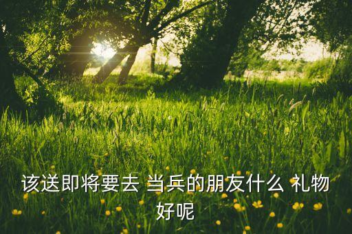 该送即将要去 当兵的朋友什么 礼物好呢