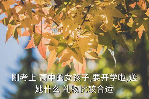 刚考上 高中的女孩子,要开学啦,送她什么 礼物比较合适