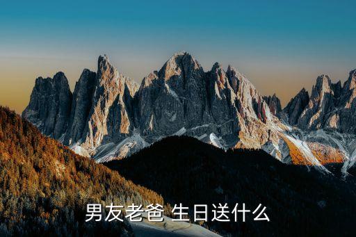 男友老爸 生日送什么