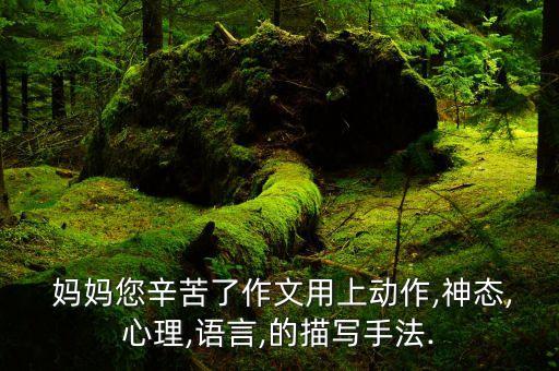  妈妈您辛苦了作文用上动作,神态,心理,语言,的描写手法.