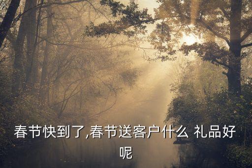 春节快到了,春节送客户什么 礼品好呢