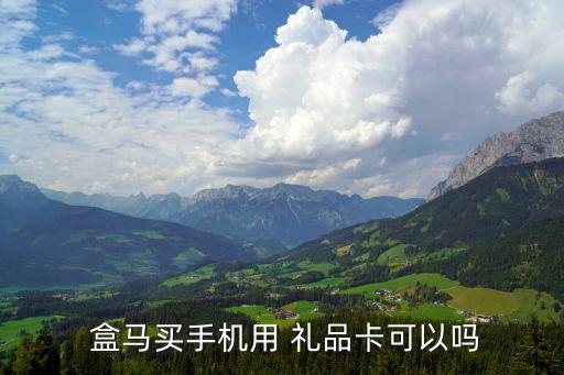  盒马买手机用 礼品卡可以吗
