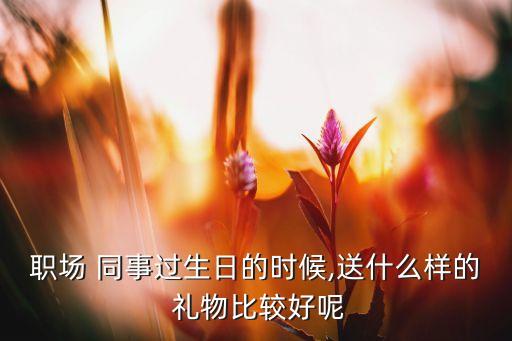 送同事礼物吃的